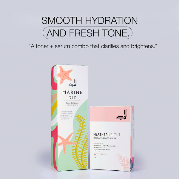 Hydra Tone Duo (Feather Face Serum + Marine dip toner)